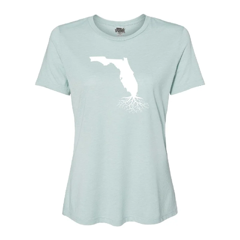 Florida Women's Crewneck Tee Basic T-Shirt Crew Neck Short Sleeve