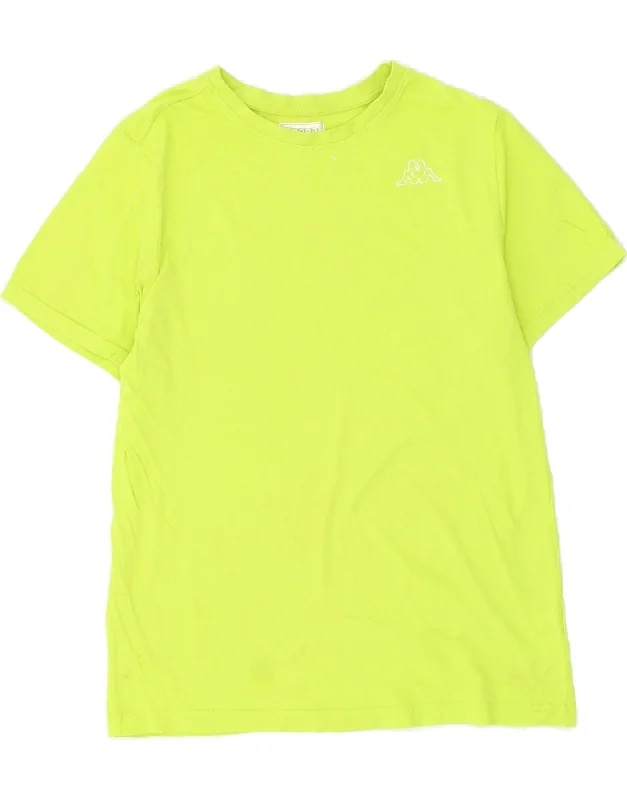KAPPA Womens T-Shirt Top UK 14 Medium Yellow Cotton Cashmere Blend Cotton Blend Poly Blend KAPPA Womens T-Shirt Top UK 14 Medium Yellow Cotton Cashmere Blend Cotton Blend Poly Blend