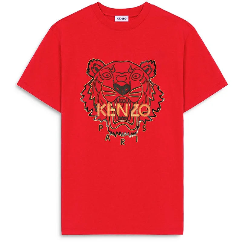 Kenzo Womens Logo Classic T-Shirt Silk Blend Satin Velvet