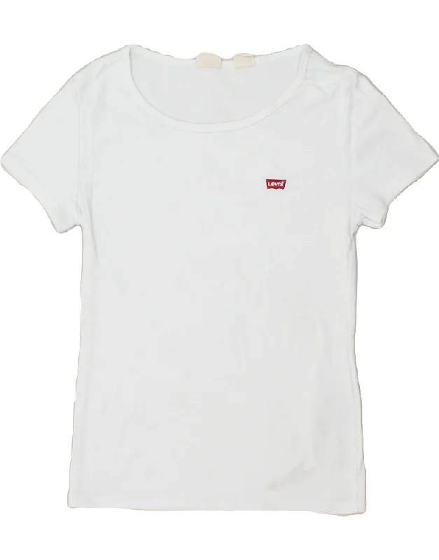 LEVI'S Womens T-Shirt Top UK 8 Small White Cotton Front Pockets Side Pockets Patch Pockets LEVI'S Womens T-Shirt Top UK 8 Small White Cotton Front Pockets Side Pockets Patch Pockets