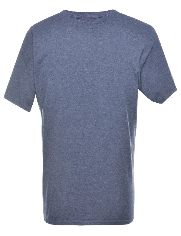 Navy Plain T-shirt - M Casual Formal Business
