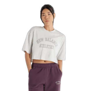 New Balance Women's Graphic Oversized Jersey T-Shirt Boxy Fit Fitted Loose