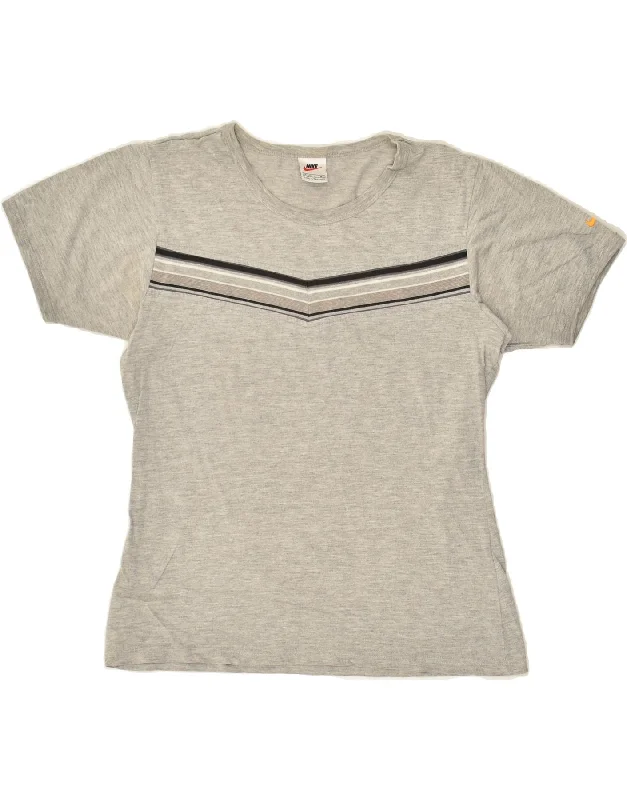 NIKE Womens T-Shirt Top US 8\10 Medium Grey Flecked Cotton Polka Dot Checkered Tartan NIKE Womens T-Shirt Top US 8\10 Medium Grey Flecked Cotton Polka Dot Checkered Tartan