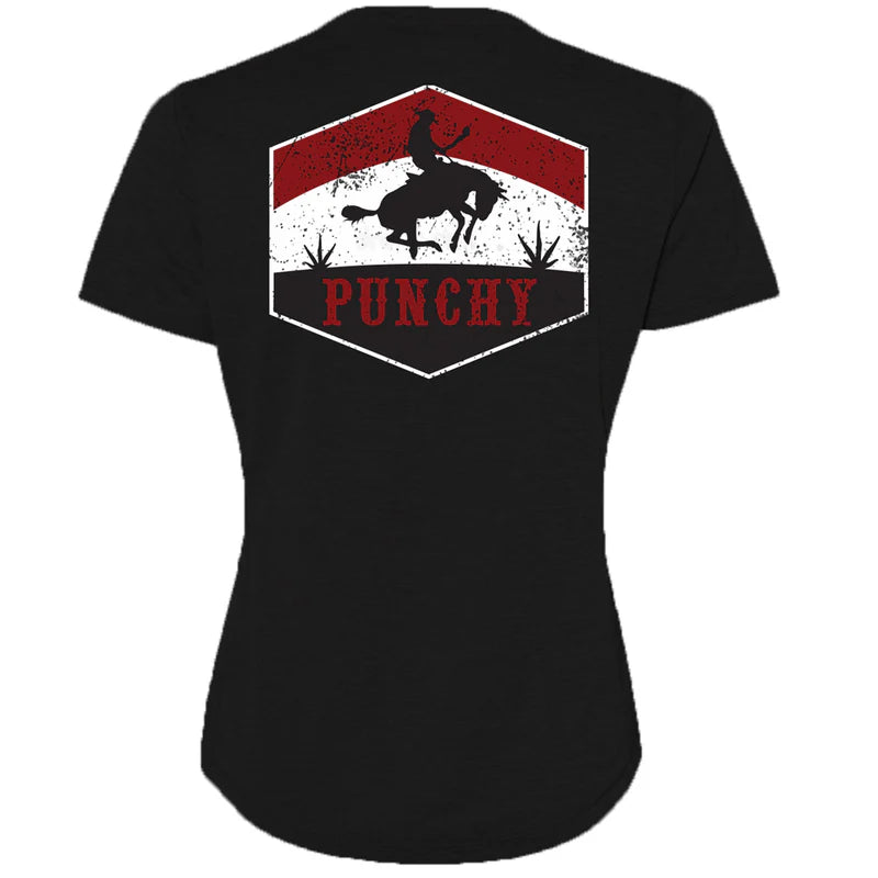 "Ranchero" Black T-Shirt V-Neck T-Shirt Long Sleeve Cotton