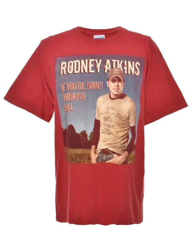 Rodney Atkins Band T-shirt - L Wool Fabric Cashmere Fabric Tweed Fabric