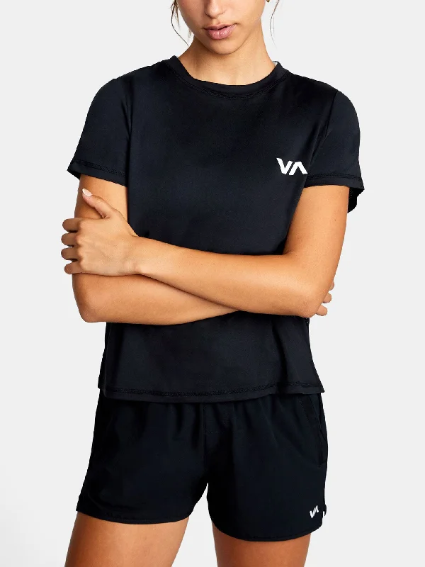 Sport Vent Workout T-Shirt Notch Collar Peter Pan Collar Cowl Neck