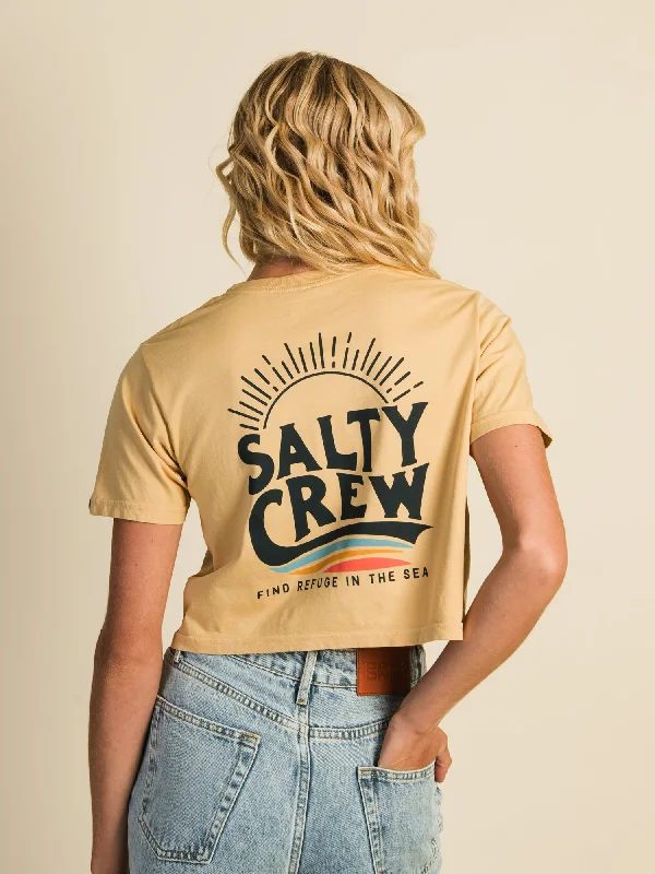 SALTY CREW WAVE CROP T-SHIRT Handmade Hand-knitted Hand-woven