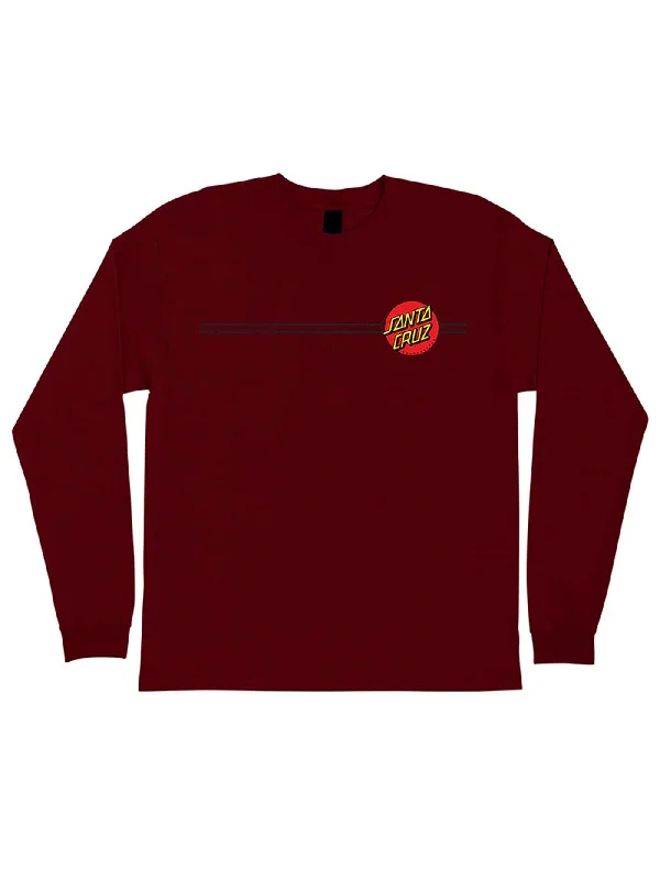 Classic Dot Long Sleeve T-Shirt Real Fur Shearling Chenille