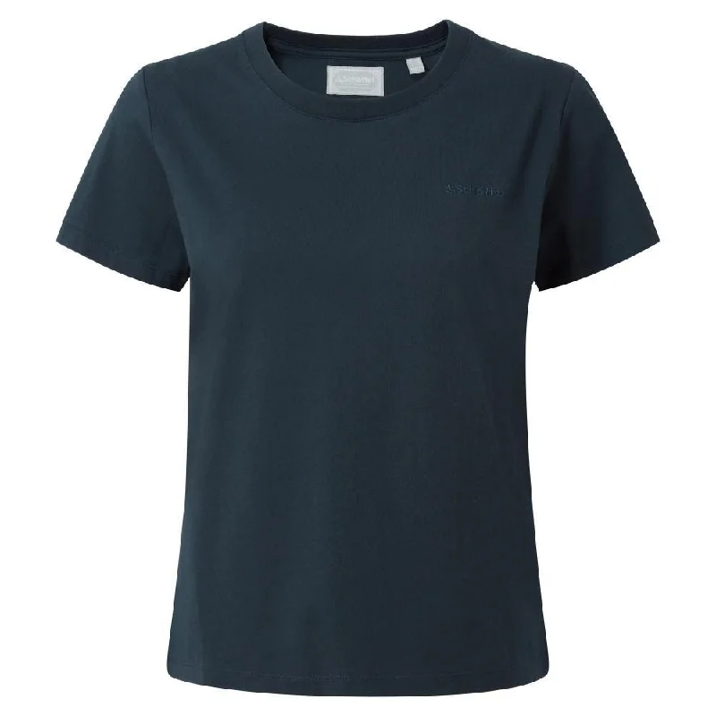 Schoffel Tresco Ladies T-Shirt - Navy Polka Dot Checkered Tartan
