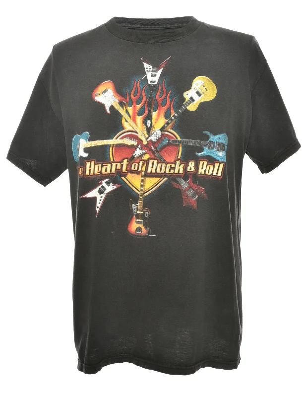 The Heart Of Rock & Roll Band T-shirt - M Houndstooth Herringbone Solid