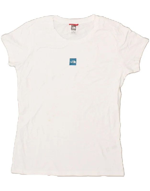 THE NORTH FACE Womens T-Shirt Top UK 14 Large White Cotton Nylon Fabric Polyester Fabric Spandex Fabric THE NORTH FACE Womens T-Shirt Top UK 14 Large White Cotton Nylon Fabric Polyester Fabric Spandex Fabric