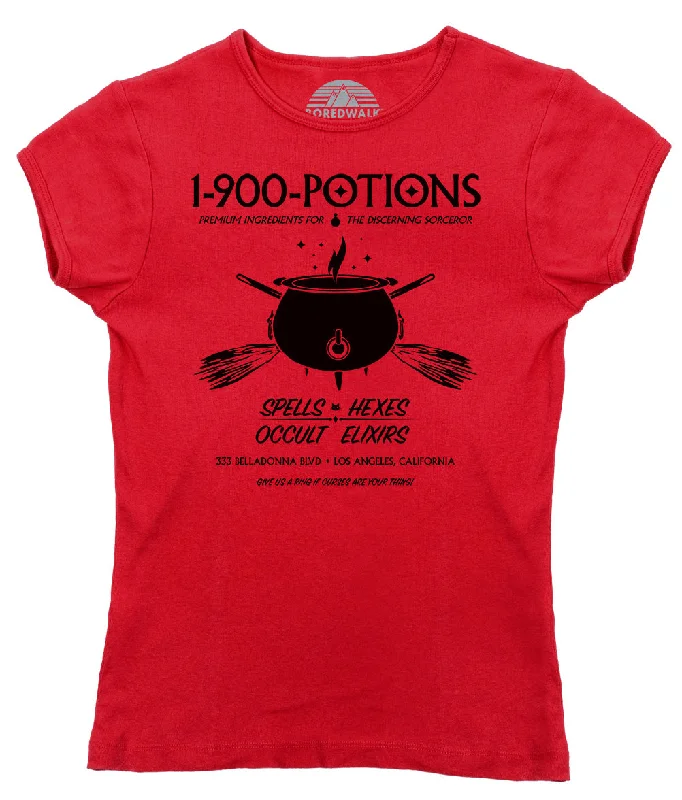 Women's 1 900 Potions Witch T-Shirt Hooded Caped Shawl Collar