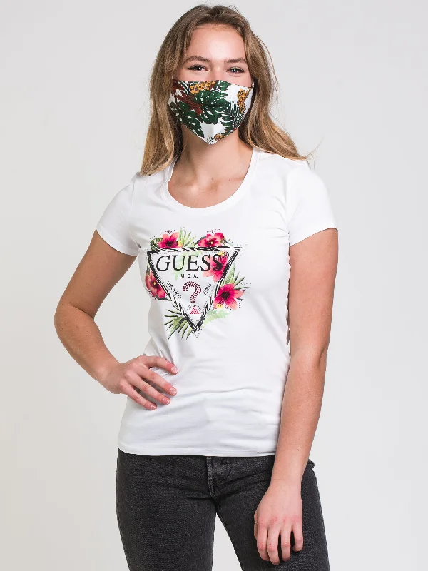 GUESS CN REBECCA T-SHIRT  - CLEARANCE Striped Floral Plaid