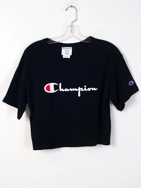 WOMENS CROP SCRIPT LOGO SHORT SLEEVE TEE - BLK - CLEARANCE Mesh Fabric Canvas Fabric Denim Fabric WOMENS CROP SCRIPT LOGO SHORT SLEEVE TEE - BLK - CLEARANCE Mesh Fabric Canvas Fabric Denim Fabric
