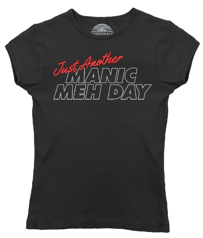 Women's Just Another Manic Meh Day T-Shirt Faux Fur Fabric Real Fur Fabric Shearling Fabric Women's Just Another Manic Meh Day T-Shirt Faux Fur Fabric Real Fur Fabric Shearling Fabric