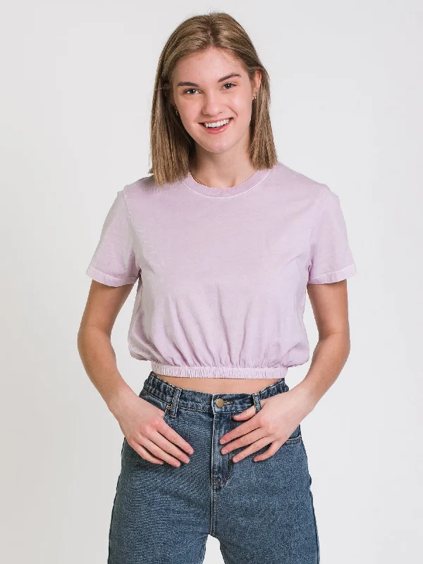 HARLOW MONICA ELASTIC TEE - CLEARANCE Rayon Fabric Velvet Fabric Corduroy Fabric