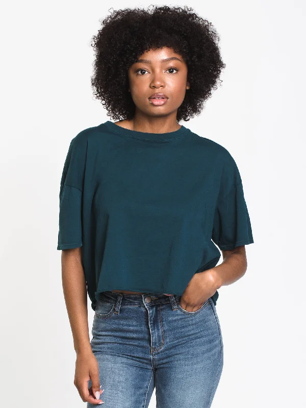 WOMENS PIPER BOXY TEE - CLEARANCE Striped Floral Plaid