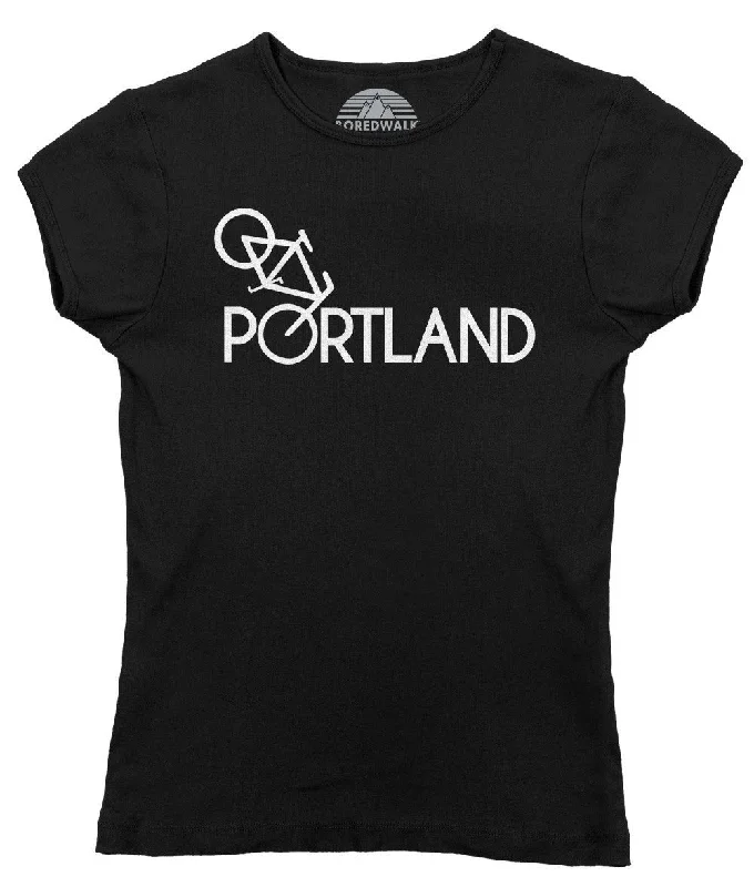 Women's Portland Bike T-Shirt Seamless Knitted Crochet
