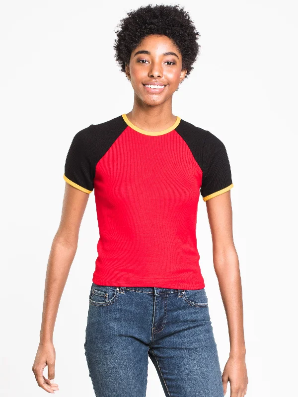 WOMENS SONIA RIBBED TEE - CLEARANCE Machine Wash Dry Clean Hand Wash