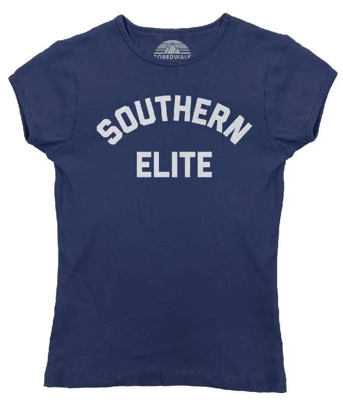 Women's Southern Elite T-Shirt Solid Print Embellished