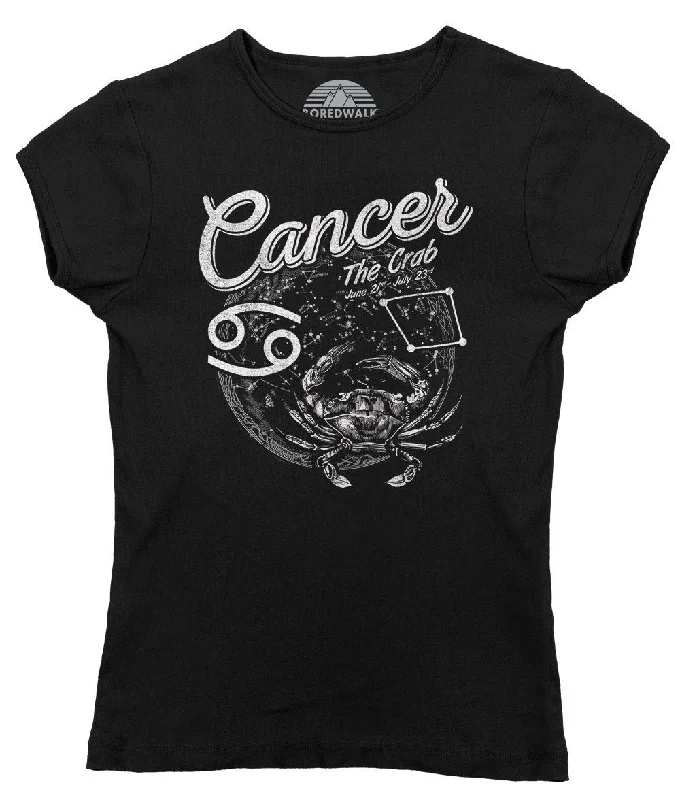 Women's Vintage Cancer T-Shirt Terry Blend Velvet Blend Canvas Blend