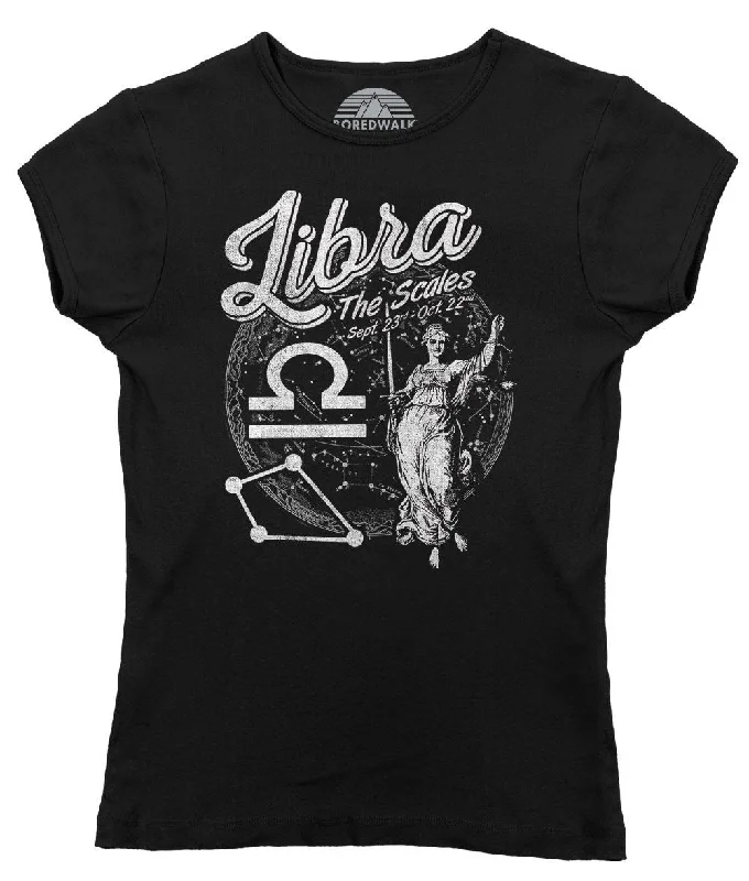 Women's Vintage Libra T-Shirt Mesh Blend Leather Blend Suede Blend