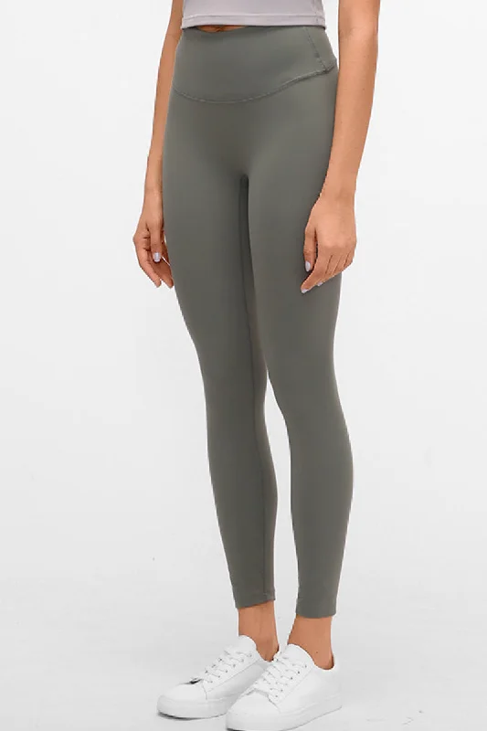 Basic Full Length Active Leggings Cozy Reflective Detail Leggings