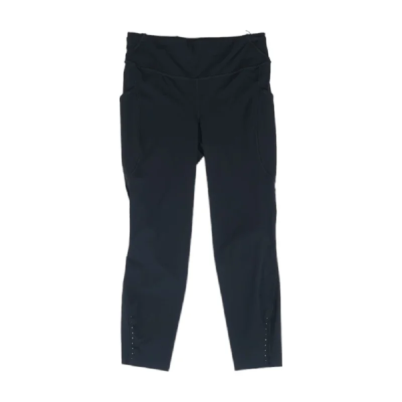 Black Solid Leggings Comfortable Slip-On Compression Leggings
