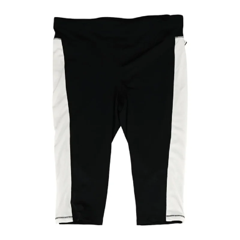 Black Striped Leggings Elegant Printed Leggings with Pockets