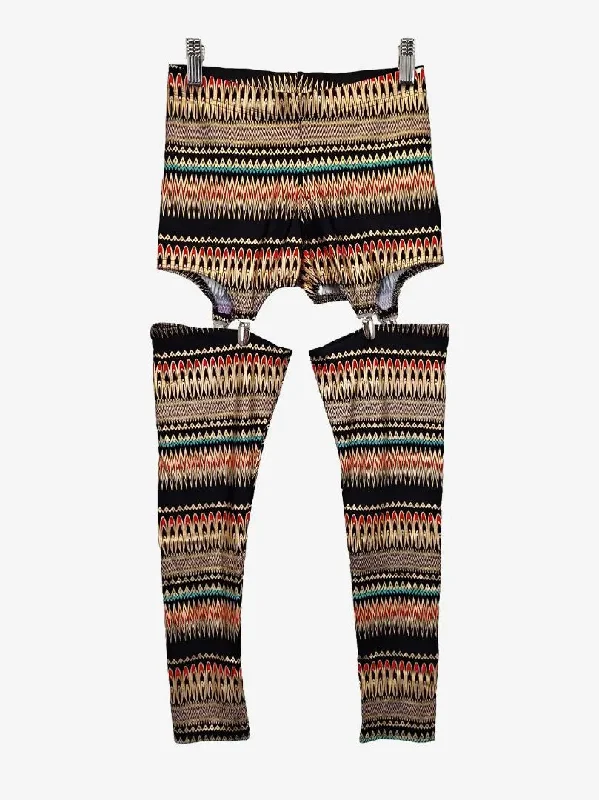Blackmilk Funky Patterned Suspender Leggings Size S Comfortable Athletic Tights