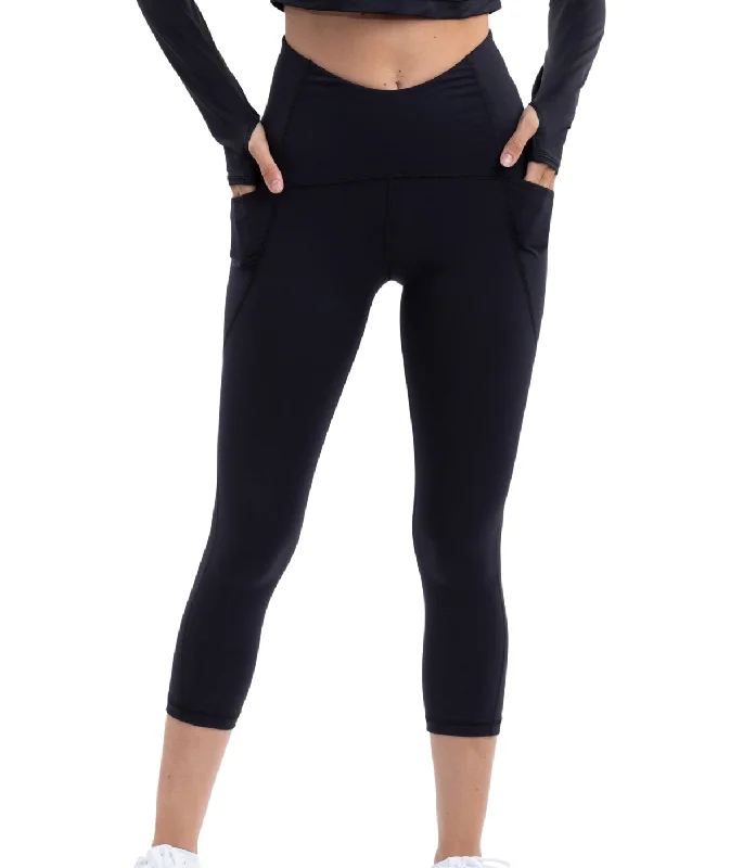 BloqUV Women's UPF 50+ Sun Protection Compression Capri Leggings Stylish Yoga Leggings BloqUV Women's UPF 50+ Sun Protection Compression Capri Leggings Stylish Yoga Leggings