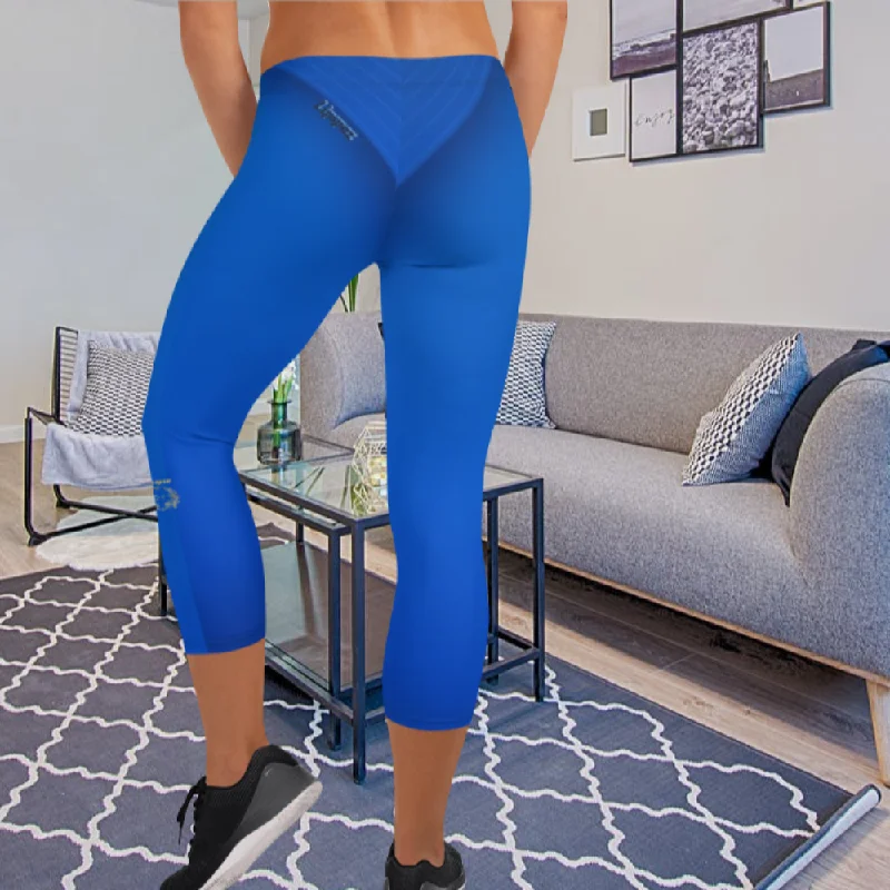 Capri Naughty Blue Leggings Stylish Capri Leggings