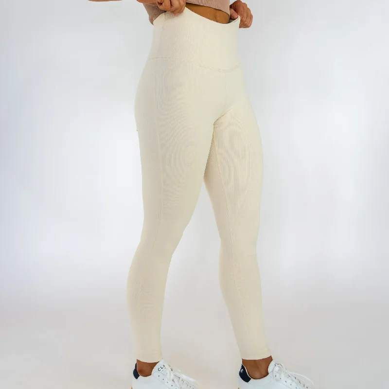 Jacquard Highwaist Leggings (Natural) Stylish Athletic Wear Leggings