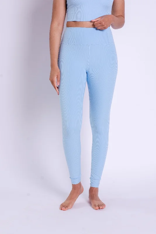 RIB High-Rise Leggings - Made from recycled bottles Comfortable Zip-Up Leggings