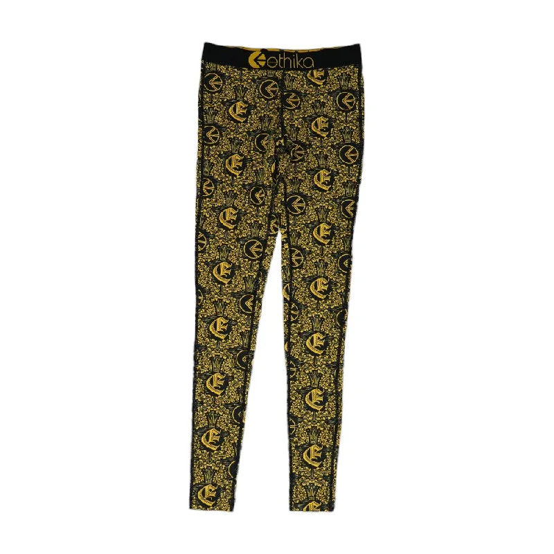 Gold Graphic Leggings Comfortable Full-Body Compression Leggings