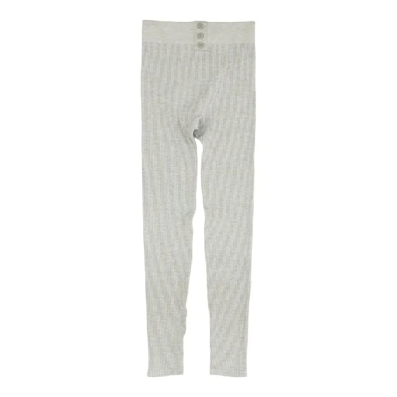 Gray Solid Leggings Fashionable Tummy Control Leggings