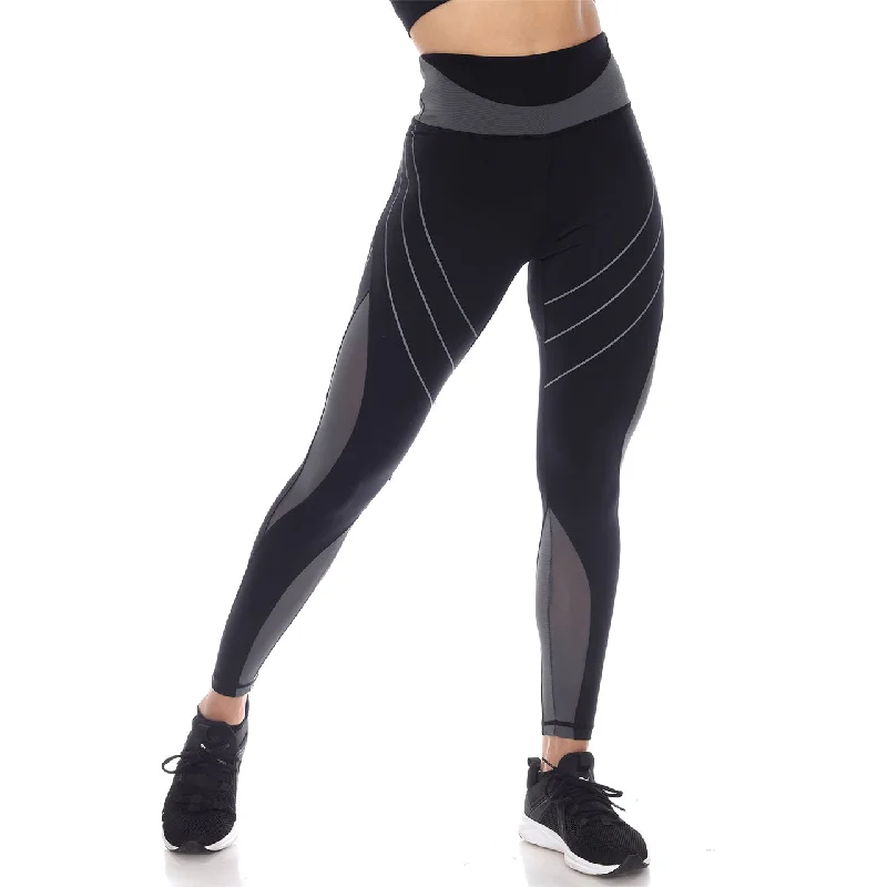 High-Waist Reflective Piping Fitness Leggings Chic Velvet Soft Leggings
