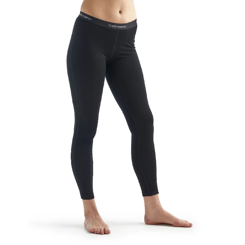 Women's Merino 200 Oasis Leggings Trendy Leather-Look Workout Leggings