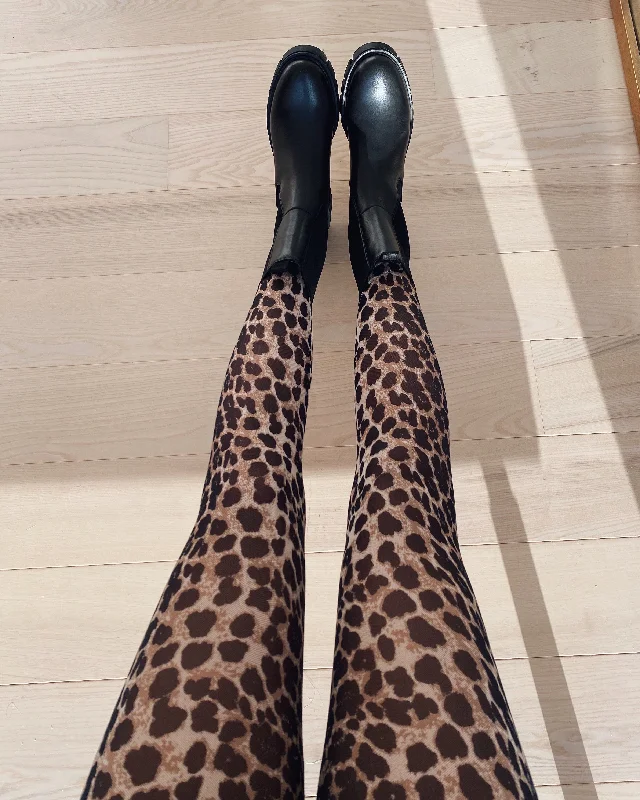 Ilola jersey leggings leopard Stylish Compression Fit Leggings