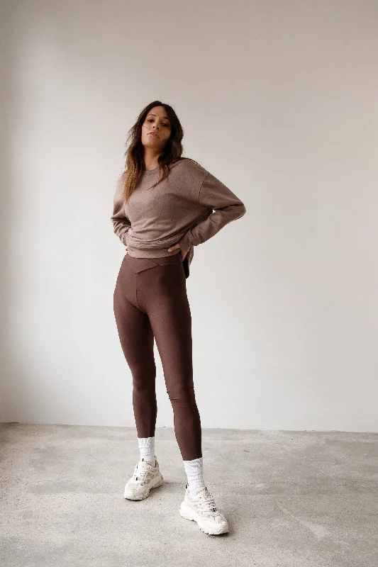 Legging Brown Mocha Stylish Ankle-Length Leggings