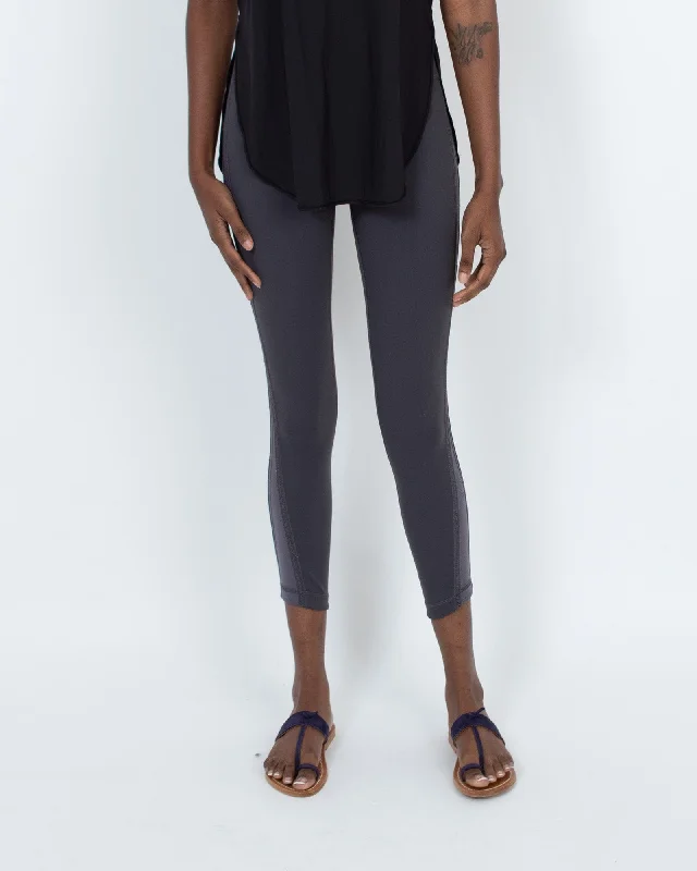 Leggings With Side Detail Casual Black Leggings