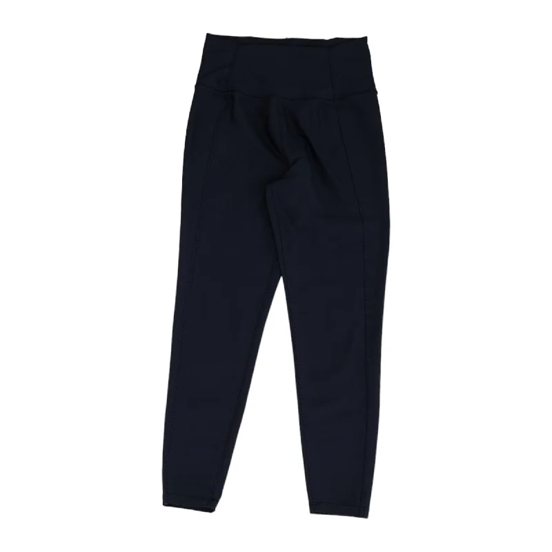 Navy Solid Active Leggings Trendy Patterned Leggings