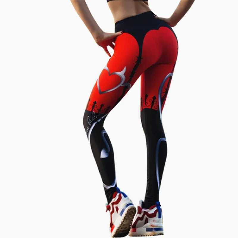 QICKITOUT Women's Workout Fitness Active Wear Leggings in Racy Print Stylish Lightweight Leggings QICKITOUT Women's Workout Fitness Active Wear Leggings in Racy Print Stylish Lightweight Leggings