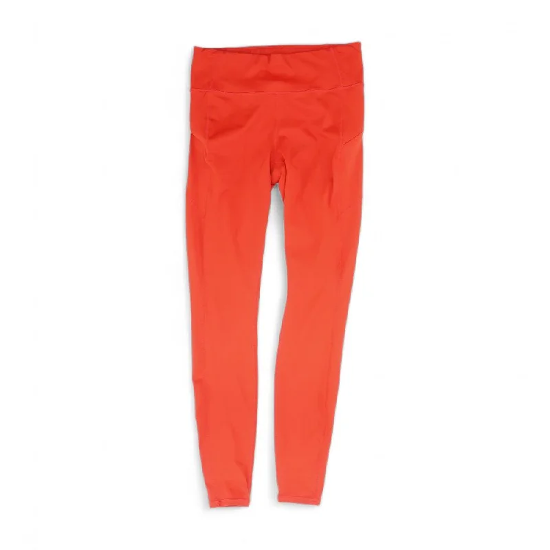 Red Solid Leggings Fashionable High-Rise Leggings