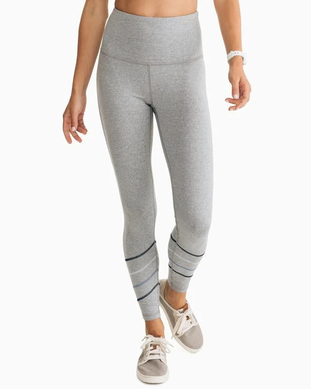 Southern Tide Kayly High Waisted Legging Heather Grey Trendy Seamless Fit Leggings