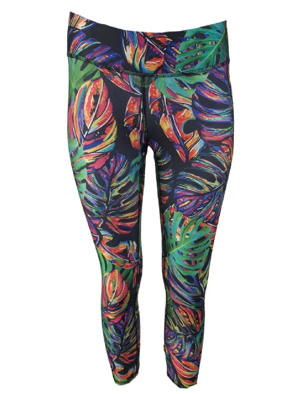 TEREZ Women's Multicolor Tropic Zone Leggings #424028141 Small NWT Fashionable Lacy Detail Leggings TEREZ Women's Multicolor Tropic Zone Leggings #424028141 Small NWT Fashionable Lacy Detail Leggings