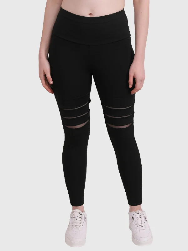 Women Ripped Jeggings or Leggings - Mid Waisted Comfortable Running Leggings