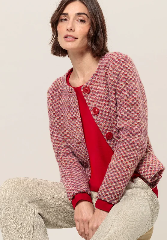 Kathi Jacket Notch Collar Peter Pan Collar Cowl Neck