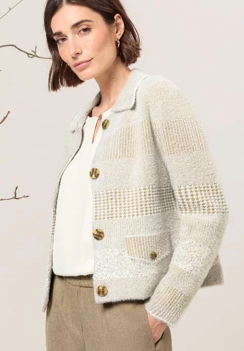 Bess Knit Jacket Ribbed Jacket Pleated Jacket Ruffled Jacket