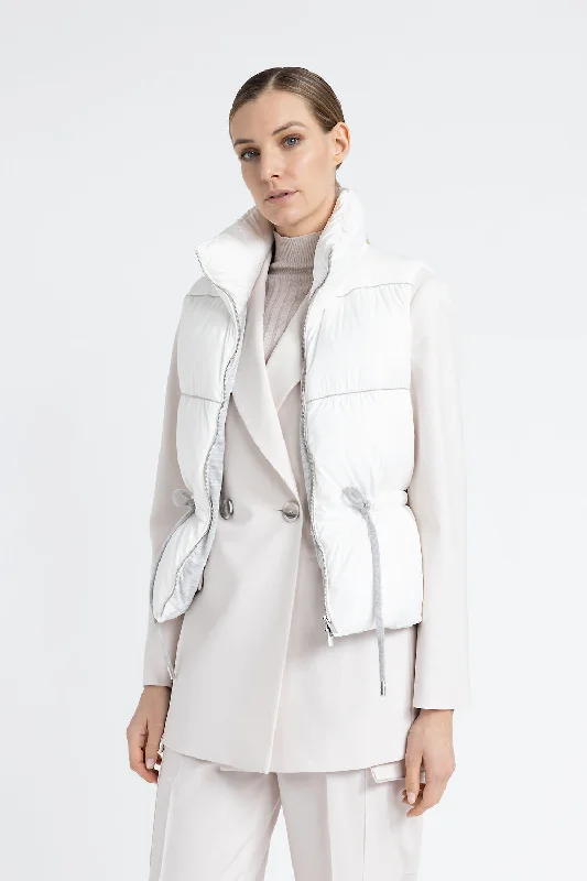Sleeveless drip-proof short down jacket Faux Fur Fabric Real Fur Fabric Shearling Fabric Sleeveless drip-proof short down jacket Faux Fur Fabric Real Fur Fabric Shearling Fabric